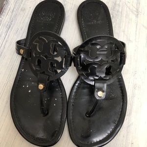 Tory Burch Miller Sandals Black 10